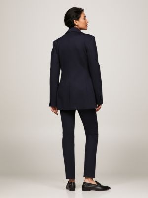 Blazer Slim Fit de Abotoamento Simples
