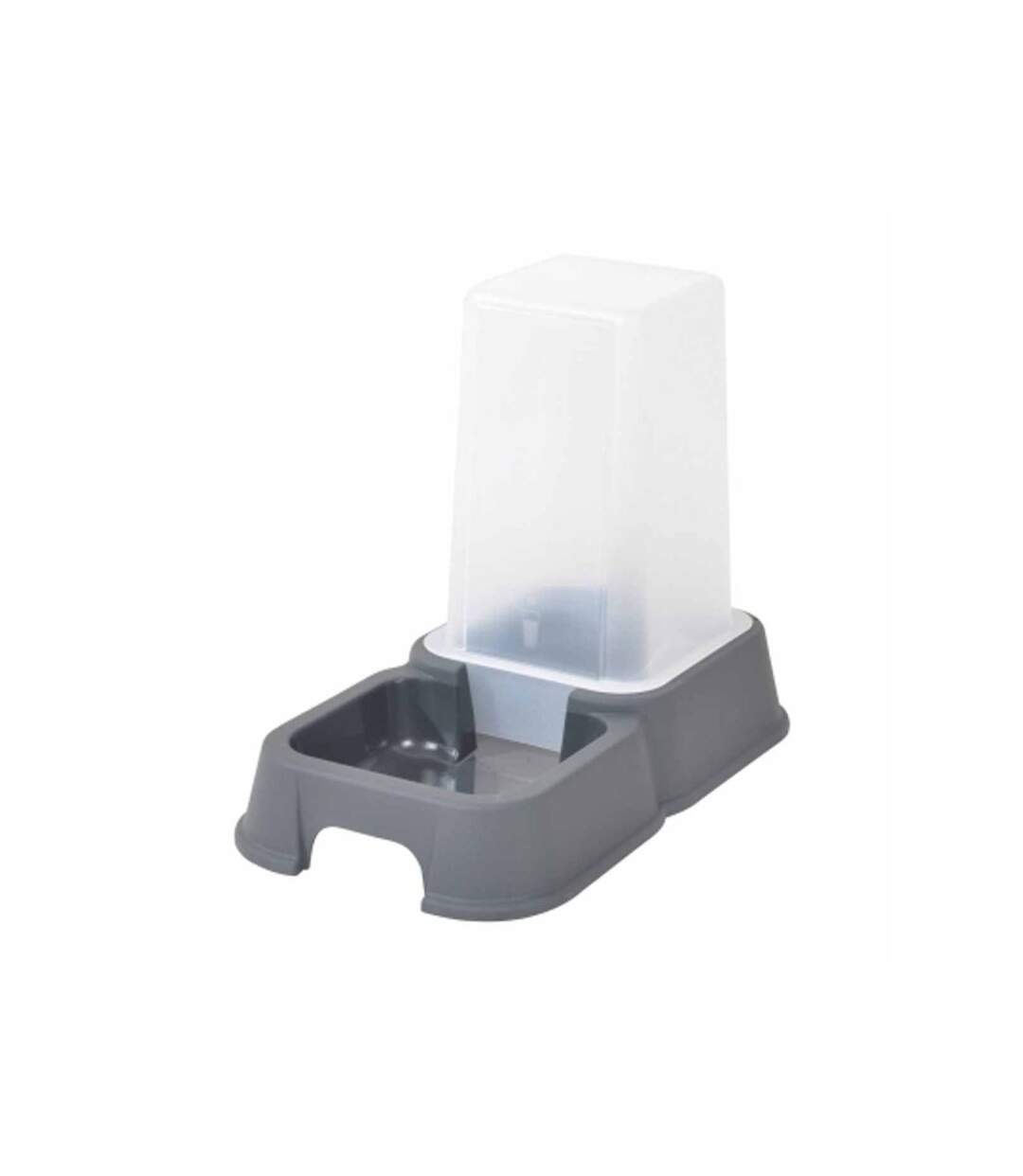 Paris Prix - Distributeur D'eau & Croquettes chat 3,5l Gris