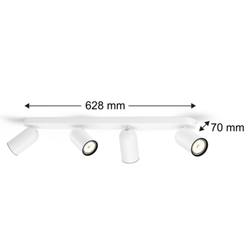 Philips spot Pongee 4-lichts wit