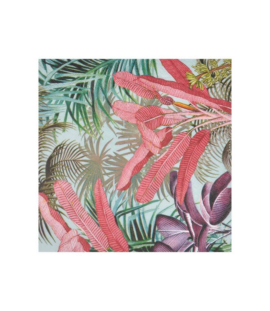 Paris Prix - Lot De 20 Serviettes En Papier plantes 33x33cm Vert