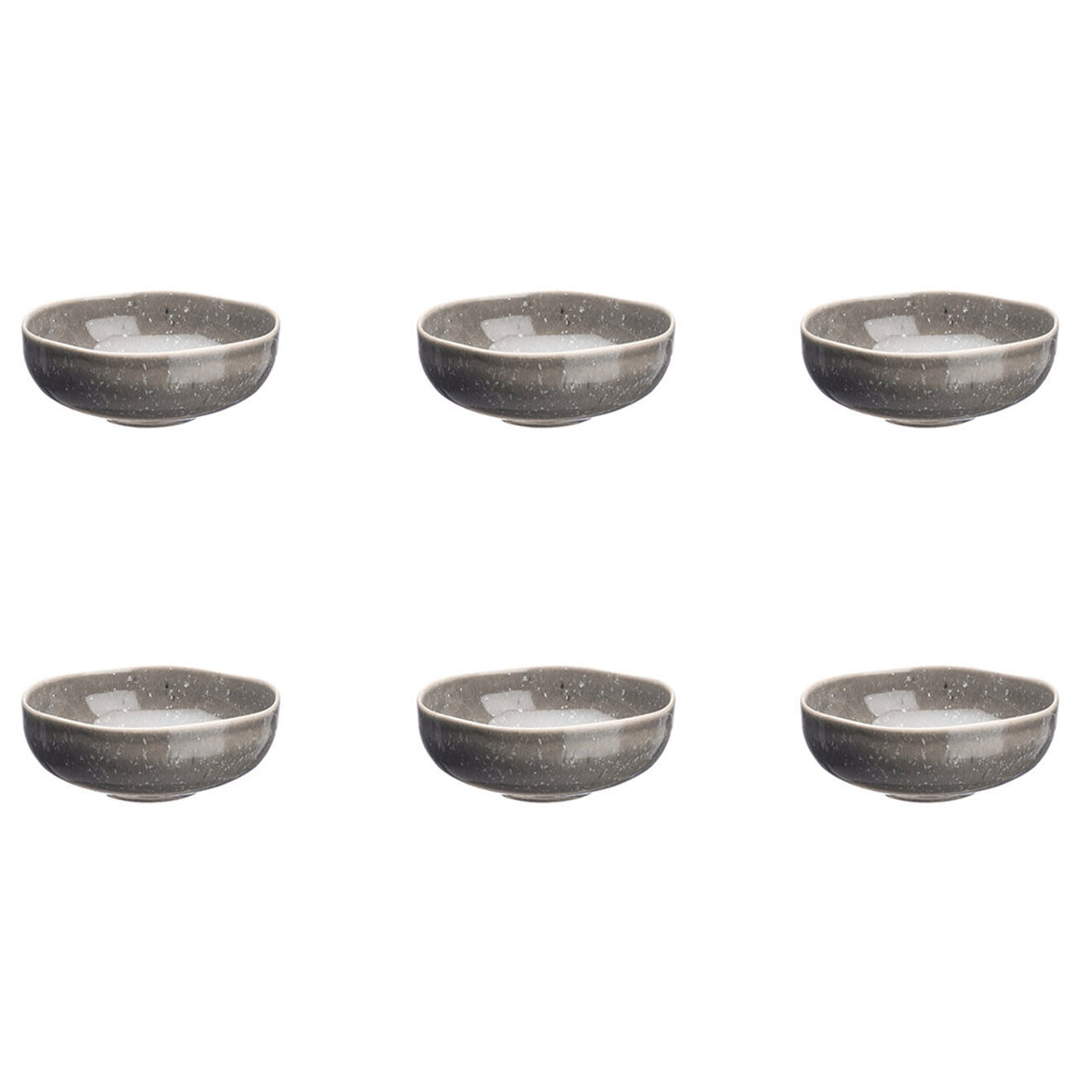 Bjorn 6 Bols en Grès Stellar gris/anthracite - 25 cl