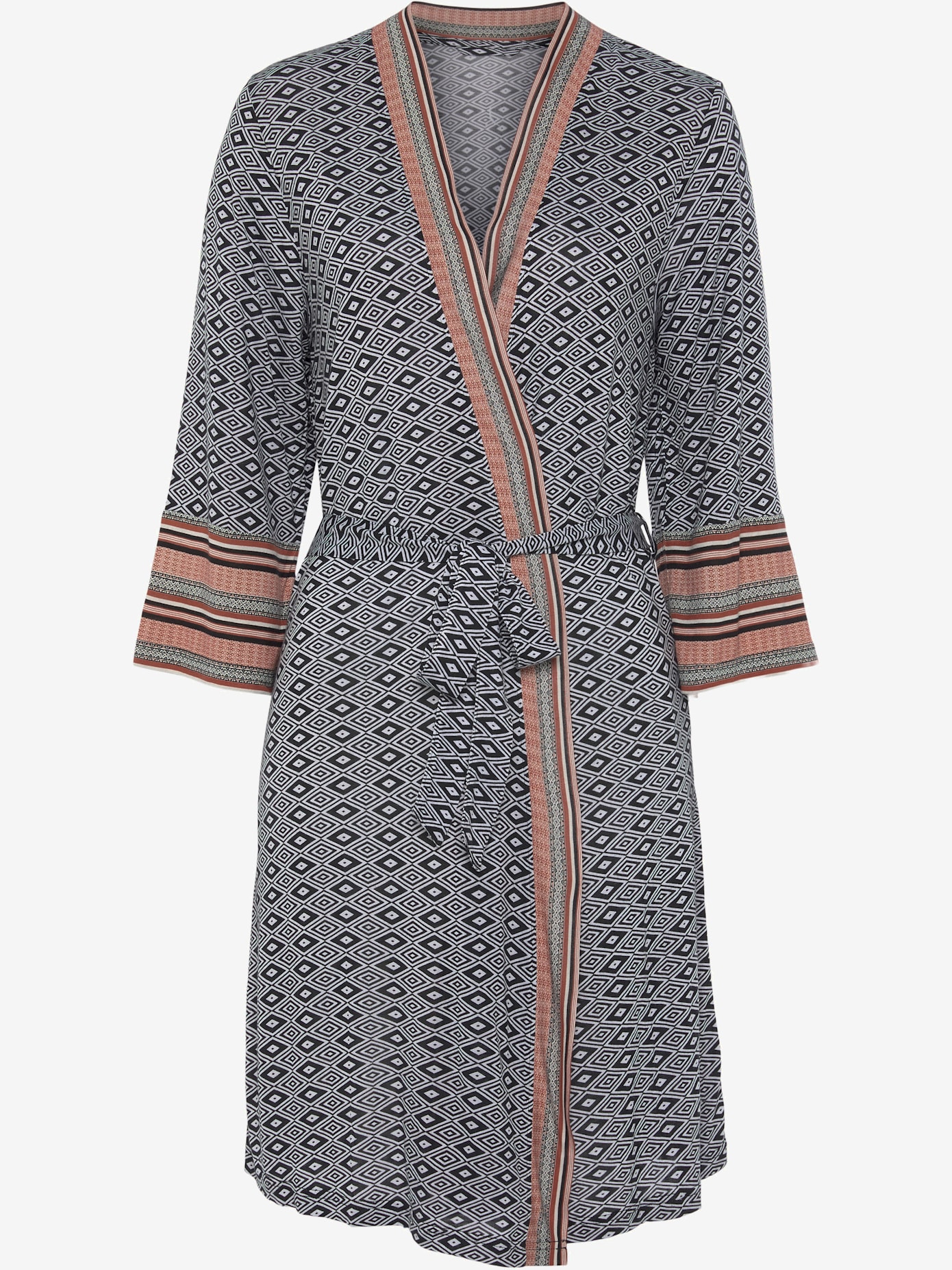 Kimono court avec motif ethnique