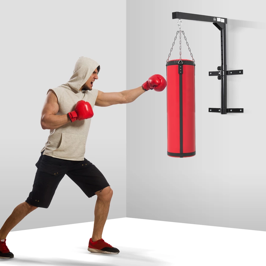 HOMCOM Boxsack Halterung bis 100 kg belastbar schwarz