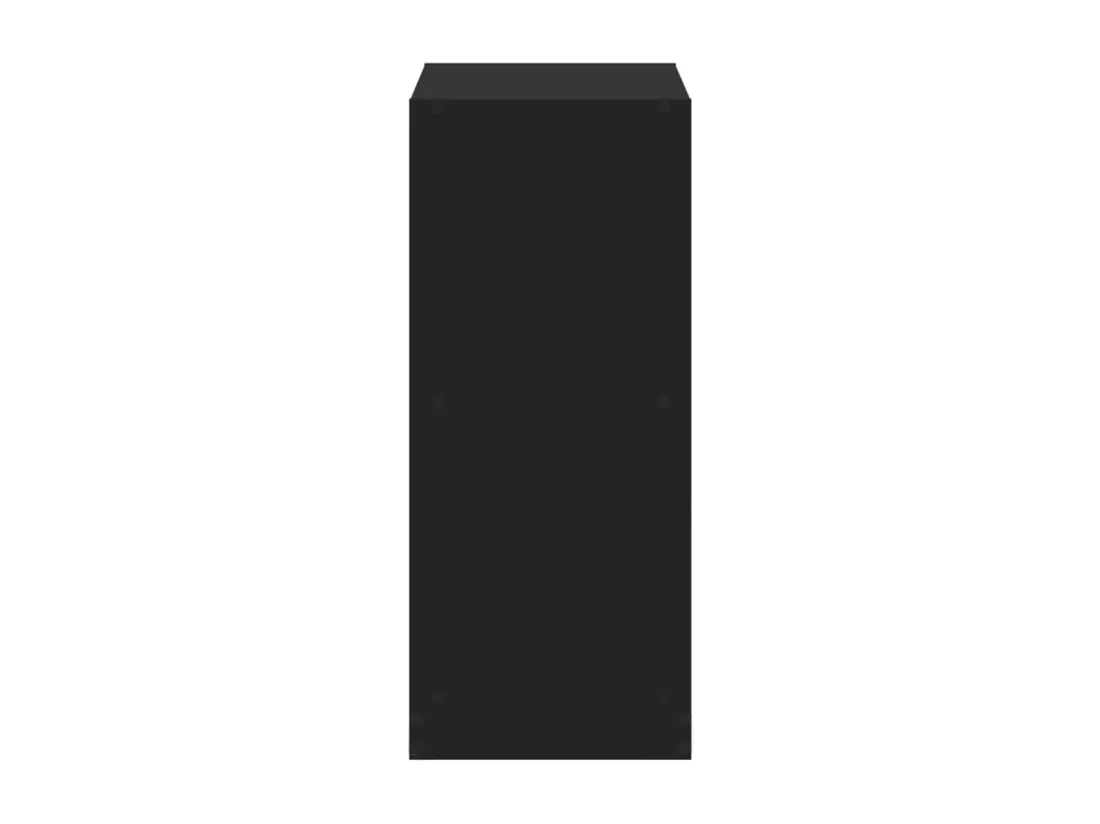 Bibliothèque noir 68,5x32x75 cm bois d'ingénierie
