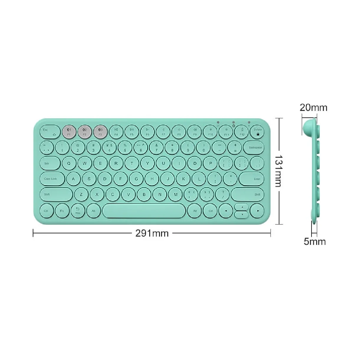 Universal Clavier gaming mini sans fil - Blanc