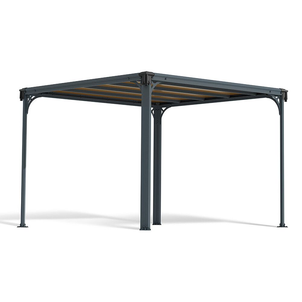 PAVILJONG CANOPIA MILANO HARDTOP 3X3M BRONSE/GRÅ