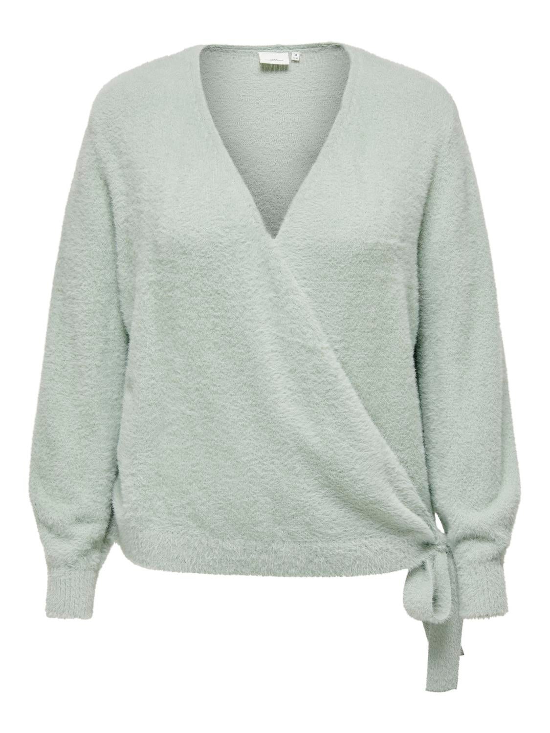 CARAMANDA Strickpullover Aqua Gray