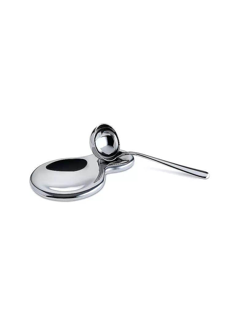 ALESSI Löffelhalter T-1000 Edelstahl silber