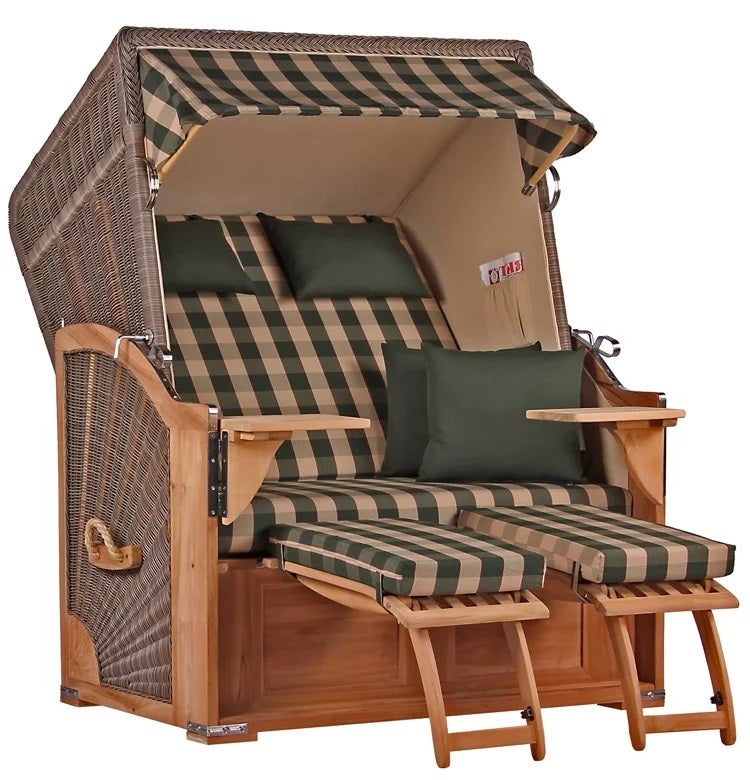 Strandstoel Nordstrand Teak PE grijs Design 506