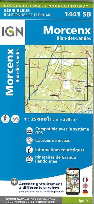 IGN - 1441 SB MORCENX RION DES LANDES 1 25 000