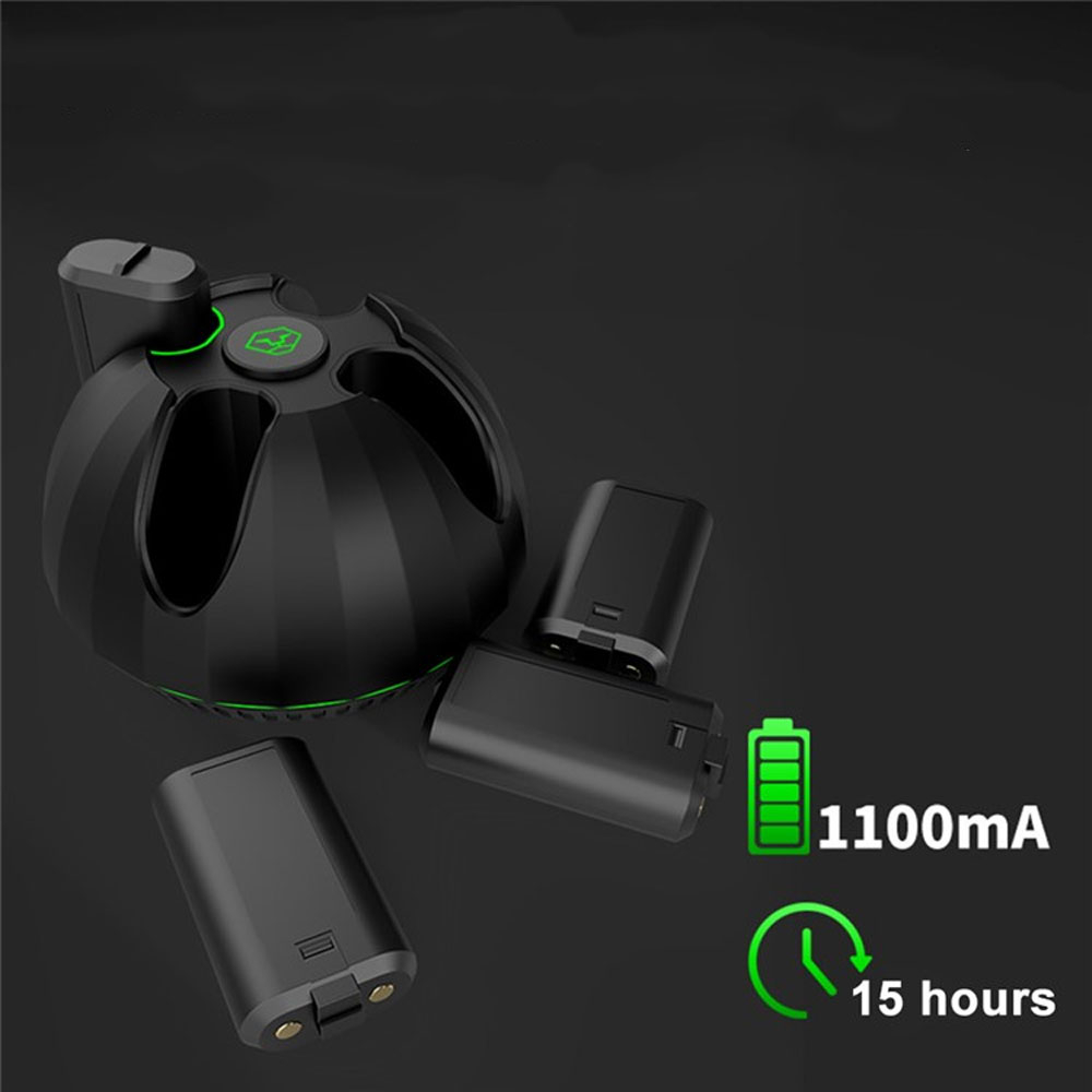 Ladegerät Dockingstation Charging Dock für 4x Xbox Wireless Controller mit LED Ladeanzeige und 4x 1100mAh Akkus - Weiss