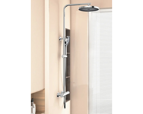 form&style douchekolom incl. thermostaat KUDA chroom glanzend