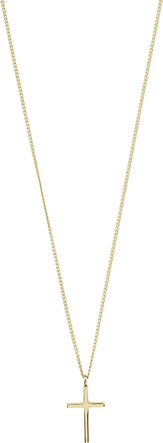 Pilgrim DAISY recycled cross pendant necklace gold-plated