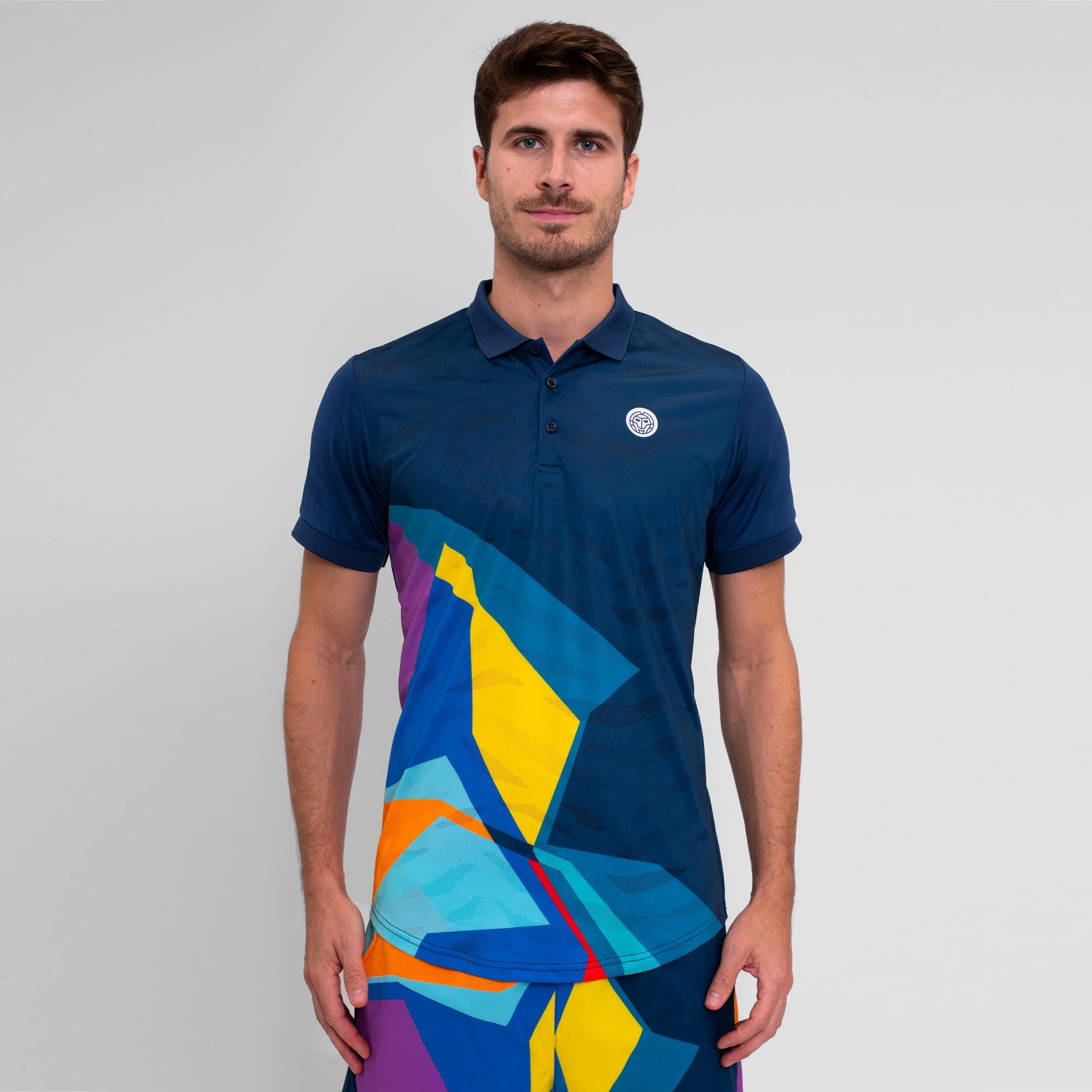 BIDI BADU Twiggy Polo Hommes - Bleu Foncé , Multicouleur