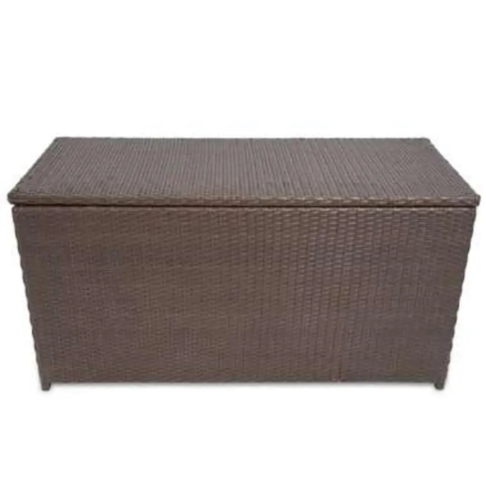 vidaXL - Opbergkist - Bruin - Poly rattan