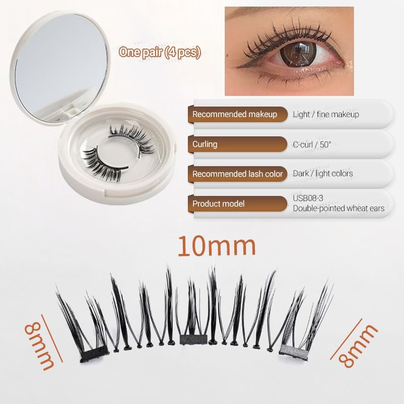 Karnemelk - Volume Crisscross magnetische nepwimpers met applicatorclip