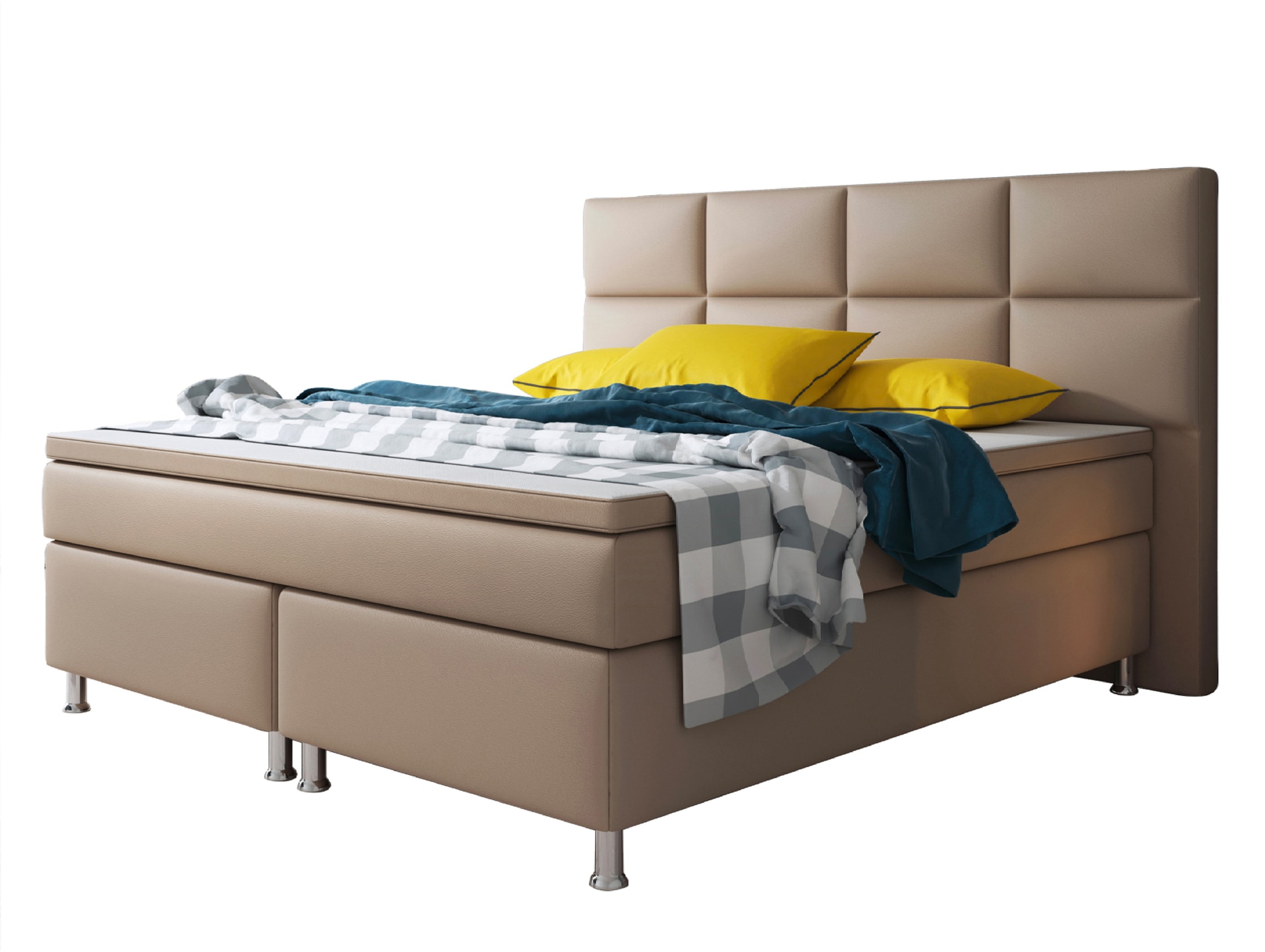 Boxspringbett MIAMI 180 x 200 cm beige