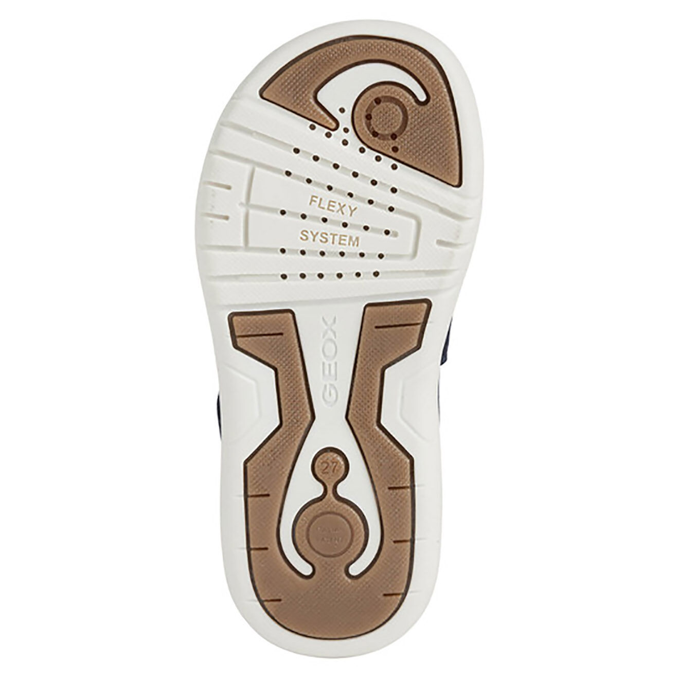 Geox Sandales en Cuir Maratea bleu marine/rouge foncé