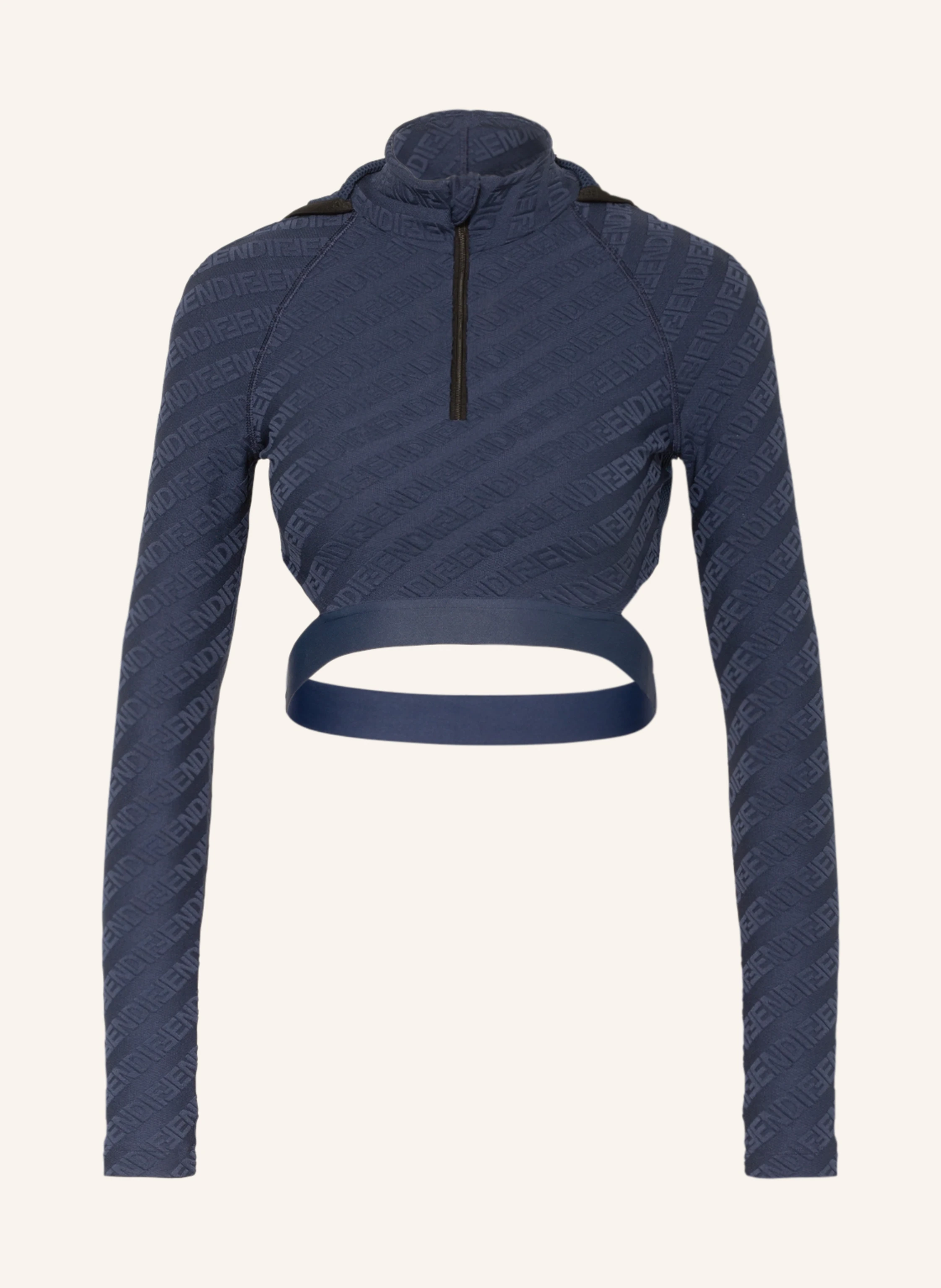 FENDI Cropped-Longsleeve FENDIRAMA mit Cut-outs