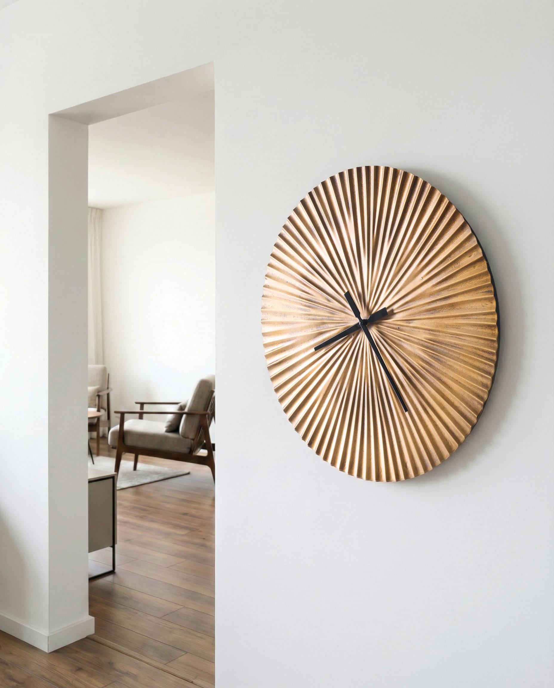 Wandklok VAIGAI 59 cm Metaal Goud