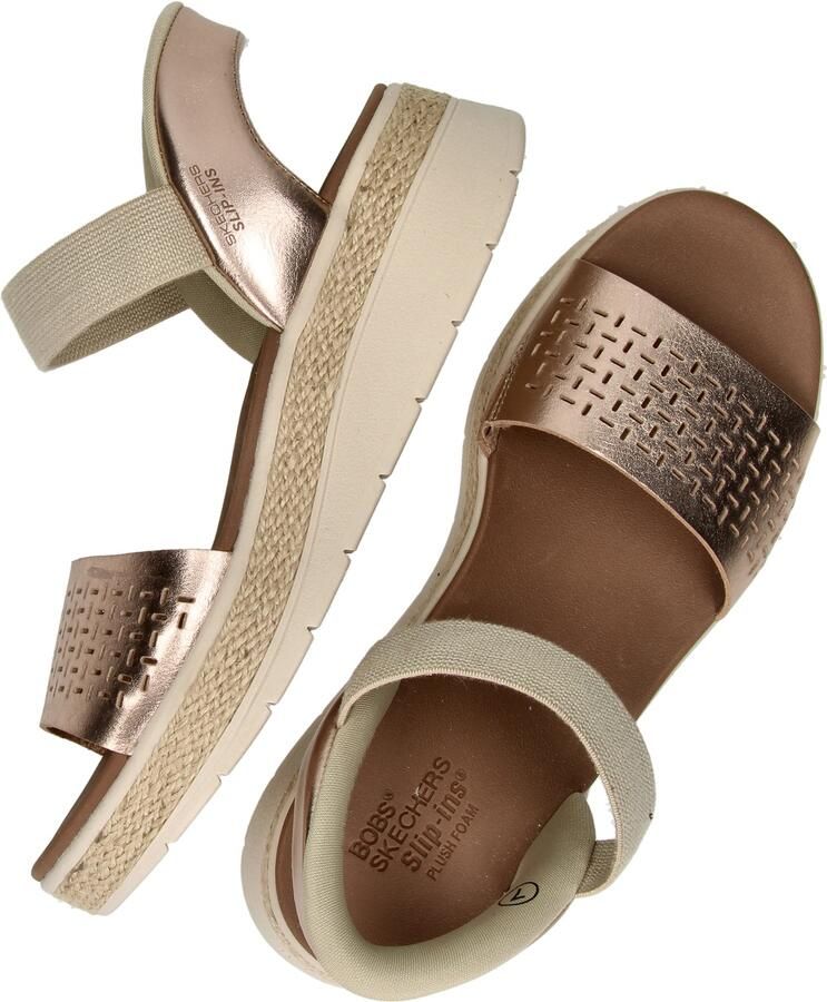 Skechers Slip-ins Bobs Sun Ray Step Aside Dames Sandalen Goud