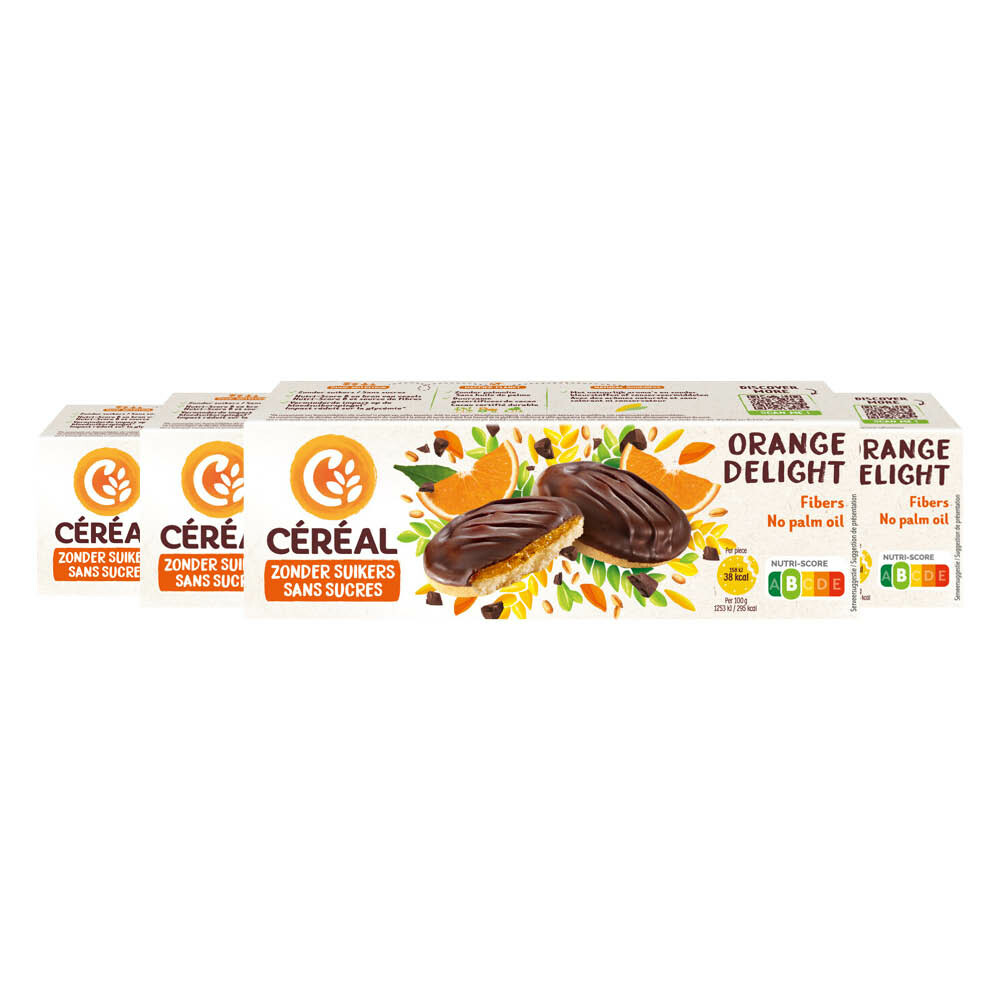 4x Céréal Zachte Koekjes Sinaasappel Delight140 gr