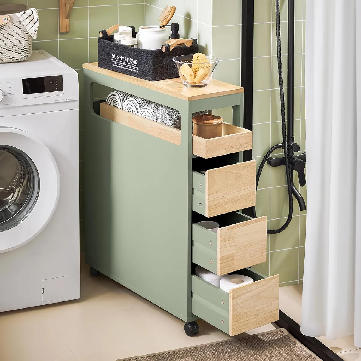 SoBuy BZR54-GR Meuble Rangement Salle de Bain