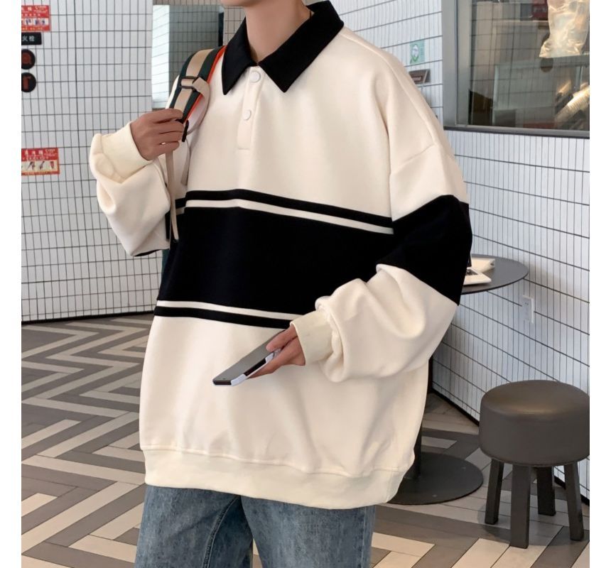 Lingaris - Tweekleurige polosweater
