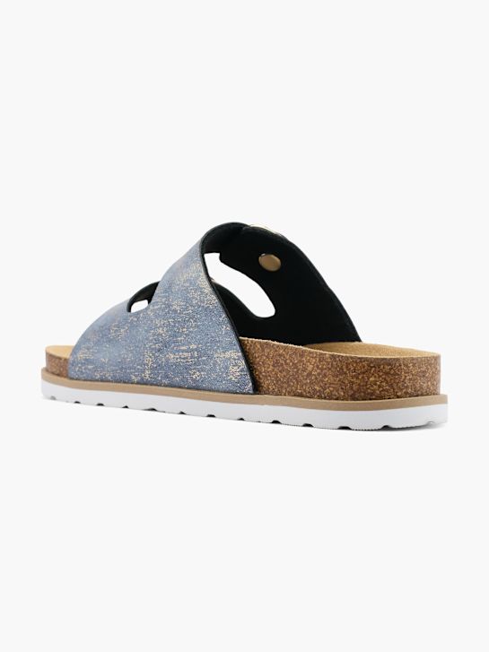Graceland Tieffussbett-Pantolette Blau