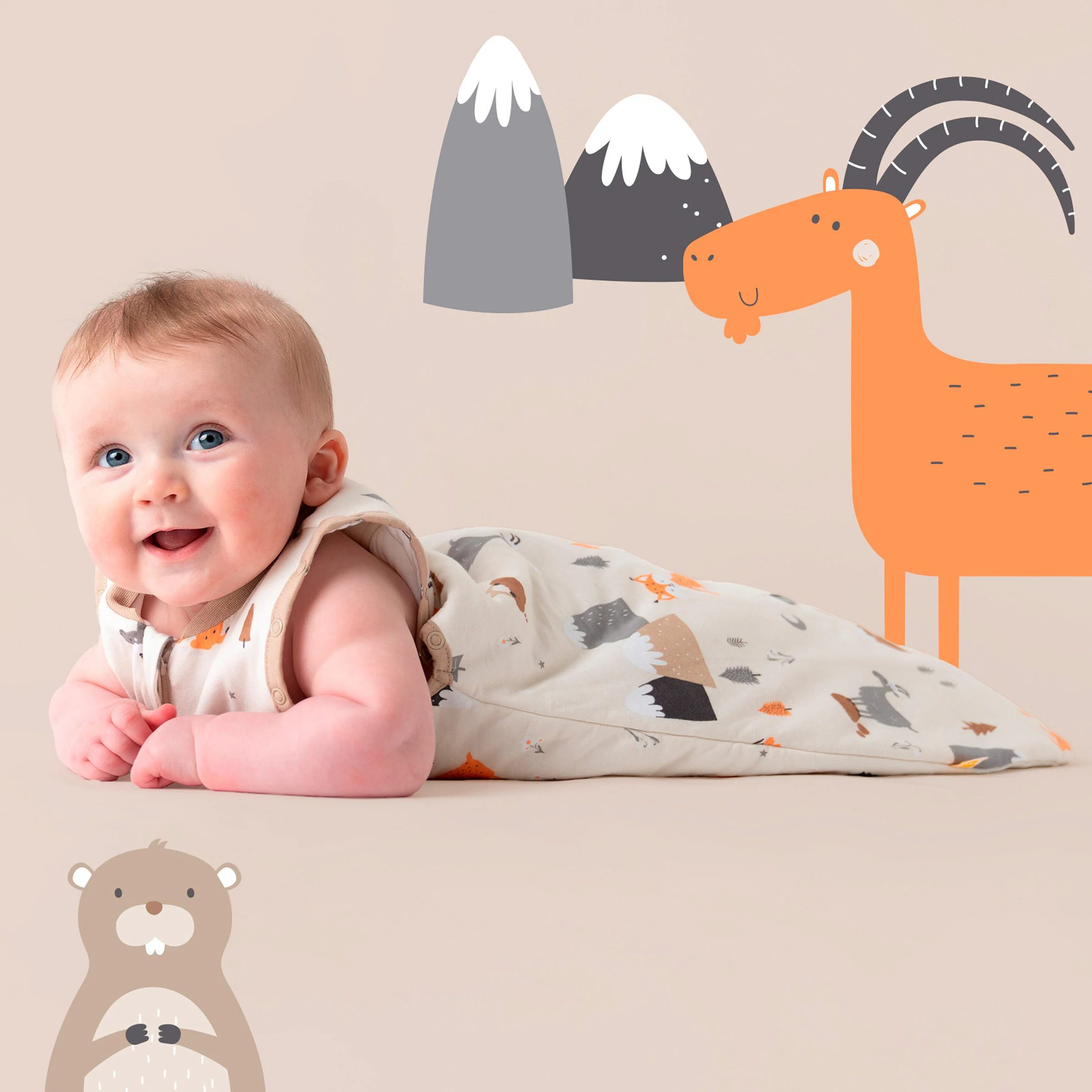 schlummersack Schlafsack ohne Füßen 1.0 Tog Bergtiere