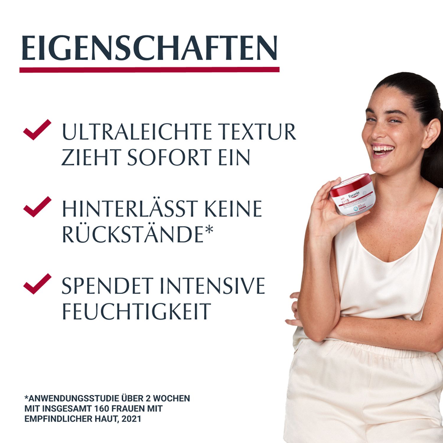 Eucerin® ph5 Ultraleichte Feuchtigkeitscreme – Körpercreme für empfindliche Haut mit Dexpanthenol – pH-hautneutrale Gelcreme - Jetzt 3€ sparen mit Code 
