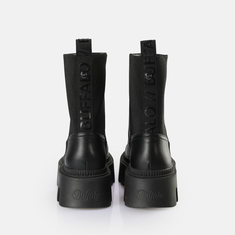 Flora Chelsea HI Bottes vegan, noir