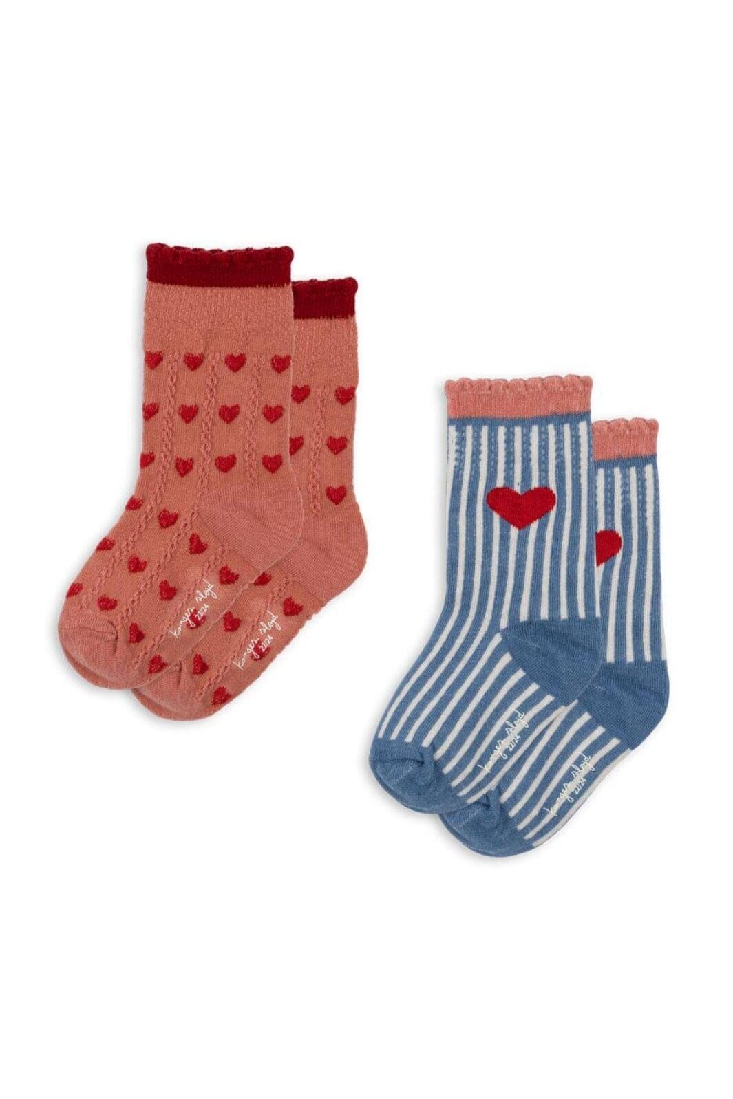 Konges Sløjd 2 Pack Jaquard Socks heart mix