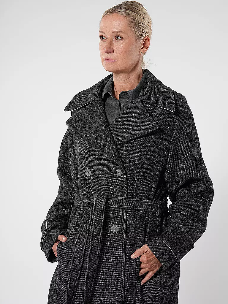 TELA Wollmantel PROVA schwarz