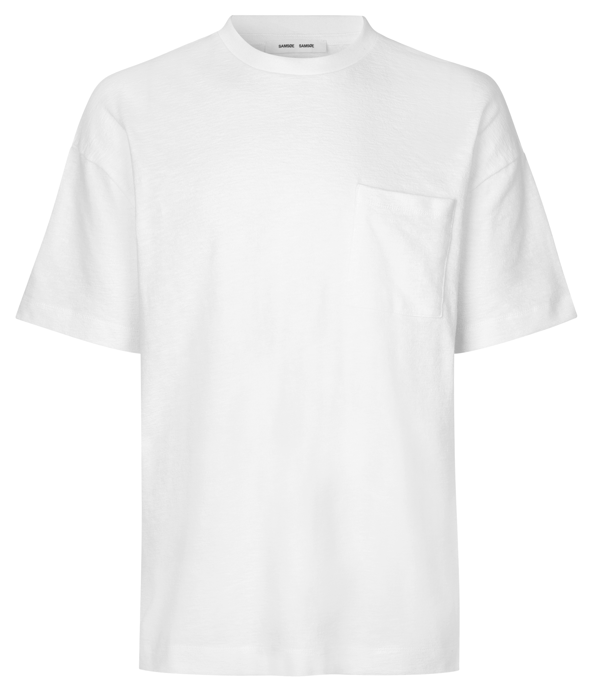 RATANO - Tee-shirt col rond regular-fit en coton | Blanc