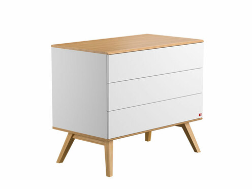 Commode Nature Baby Blanc/Bois - VOX