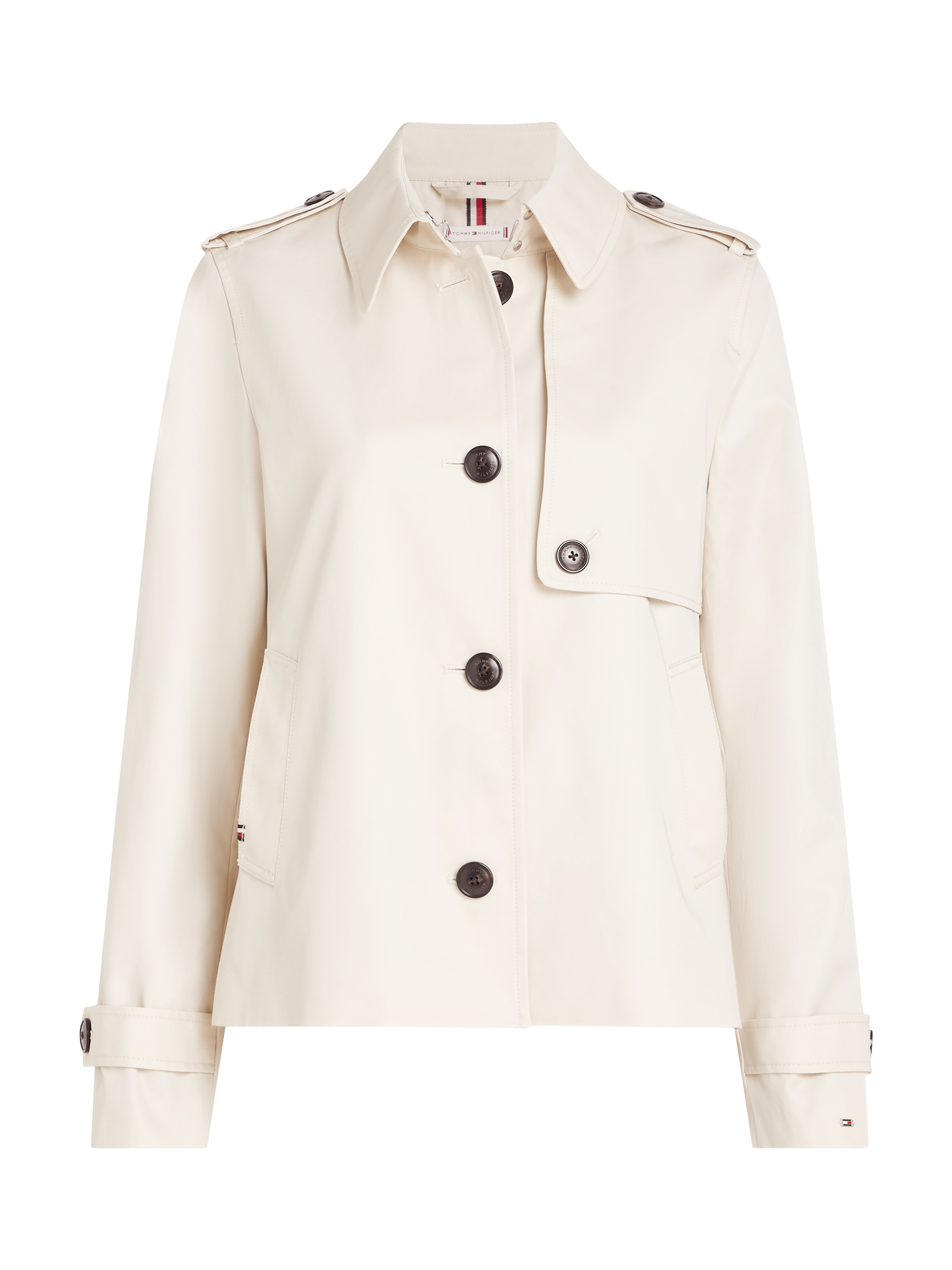 Trench court en coton bio | Beige