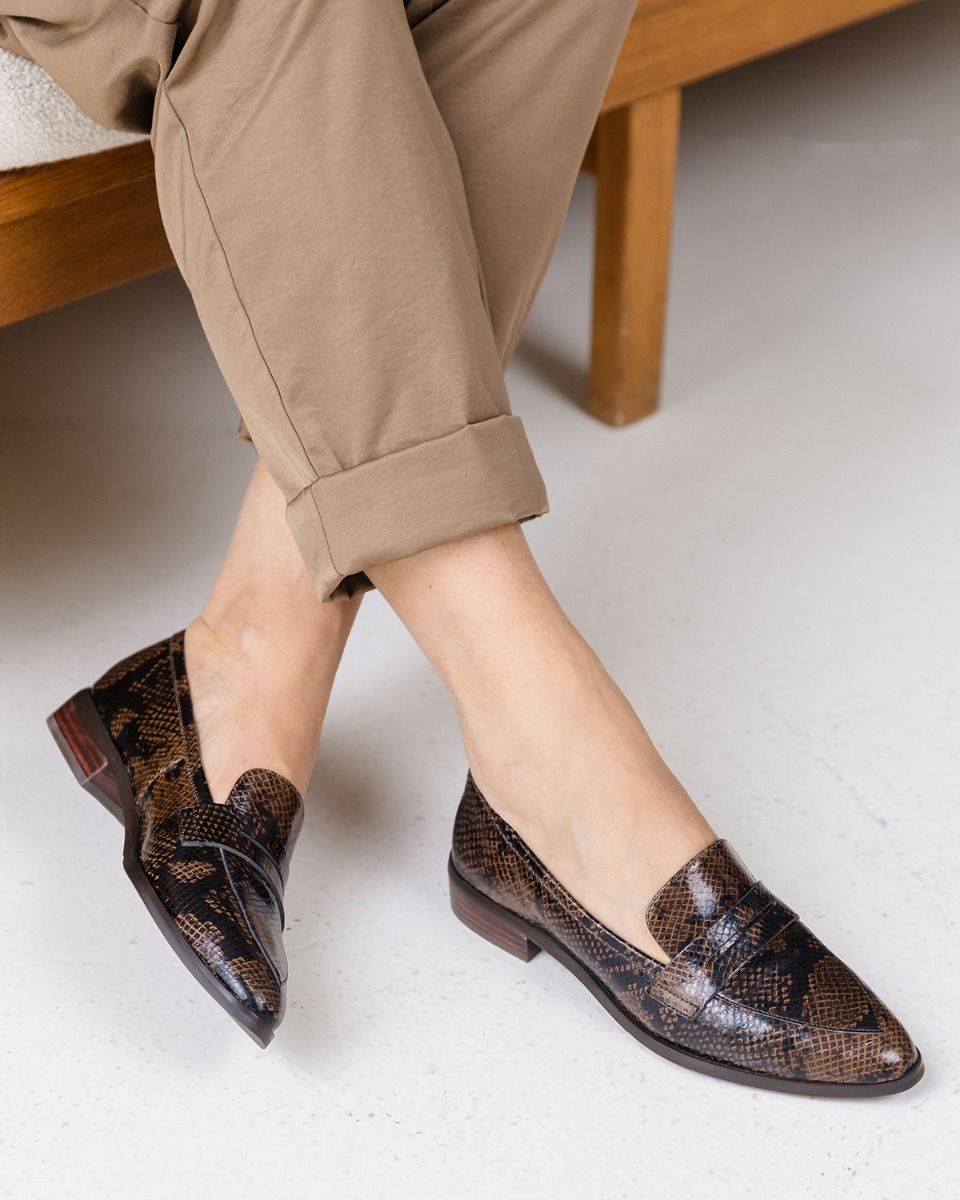 Di Lauro Chiara Donkerbruin Damesloafers