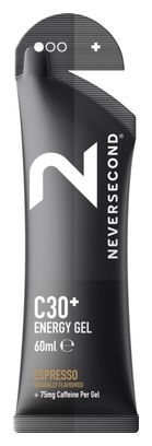 Gel énergétique Neversecond C30  Energy Gel   caféine Café expresso - 60ml