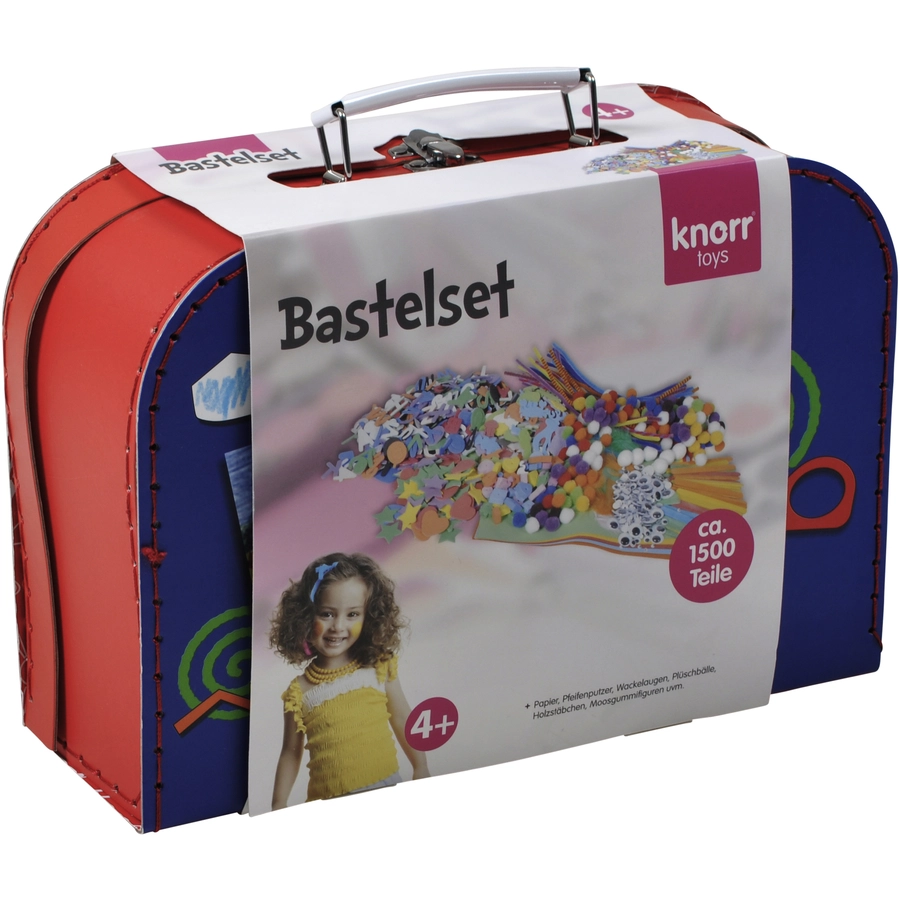knorr toys® Bastelkoffer Creative case1500-tlg. blau