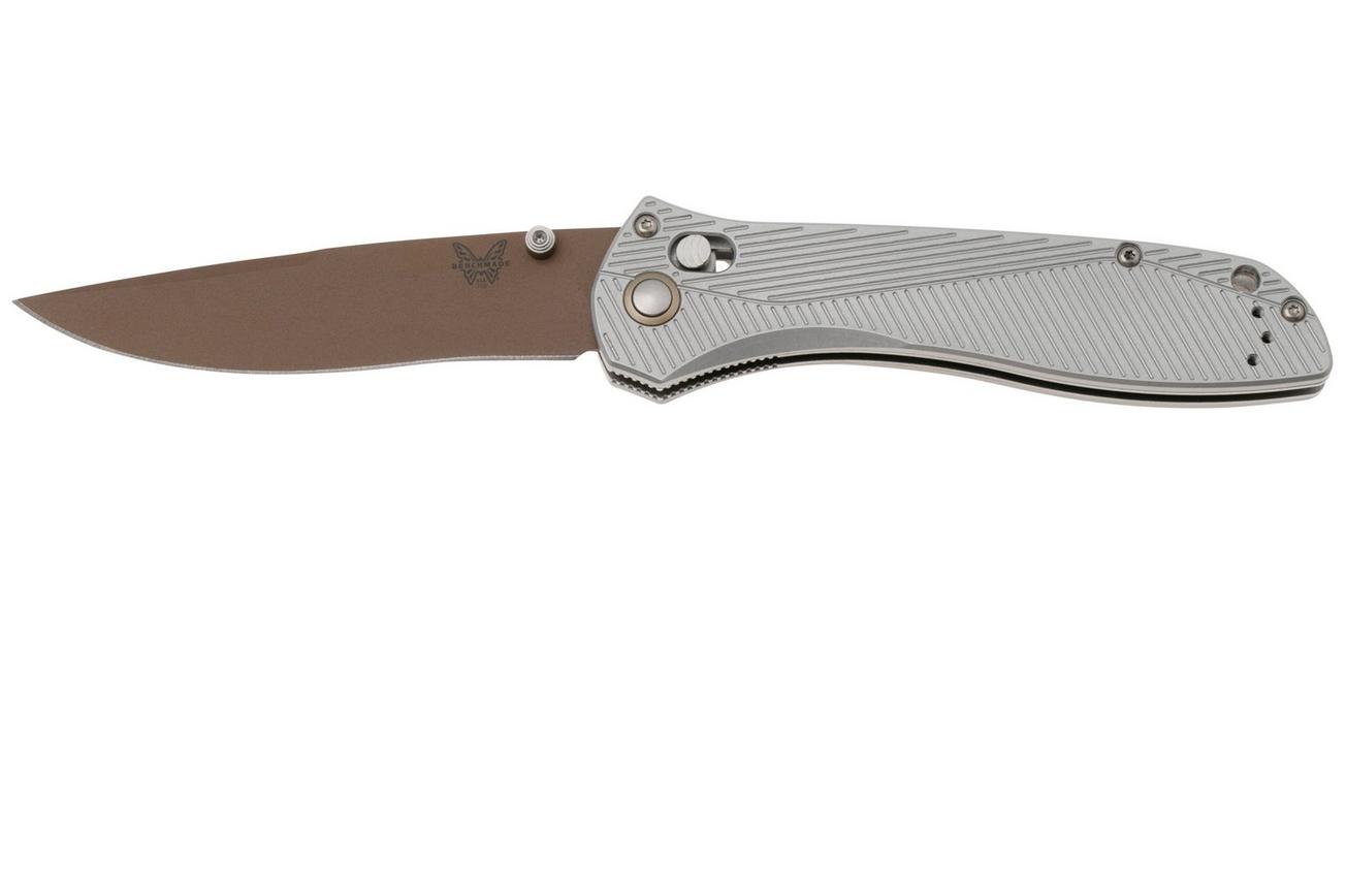Benchmade 710FE-24 Flat Earth PVD CPM-S90V, Gray Aluminum zakmes