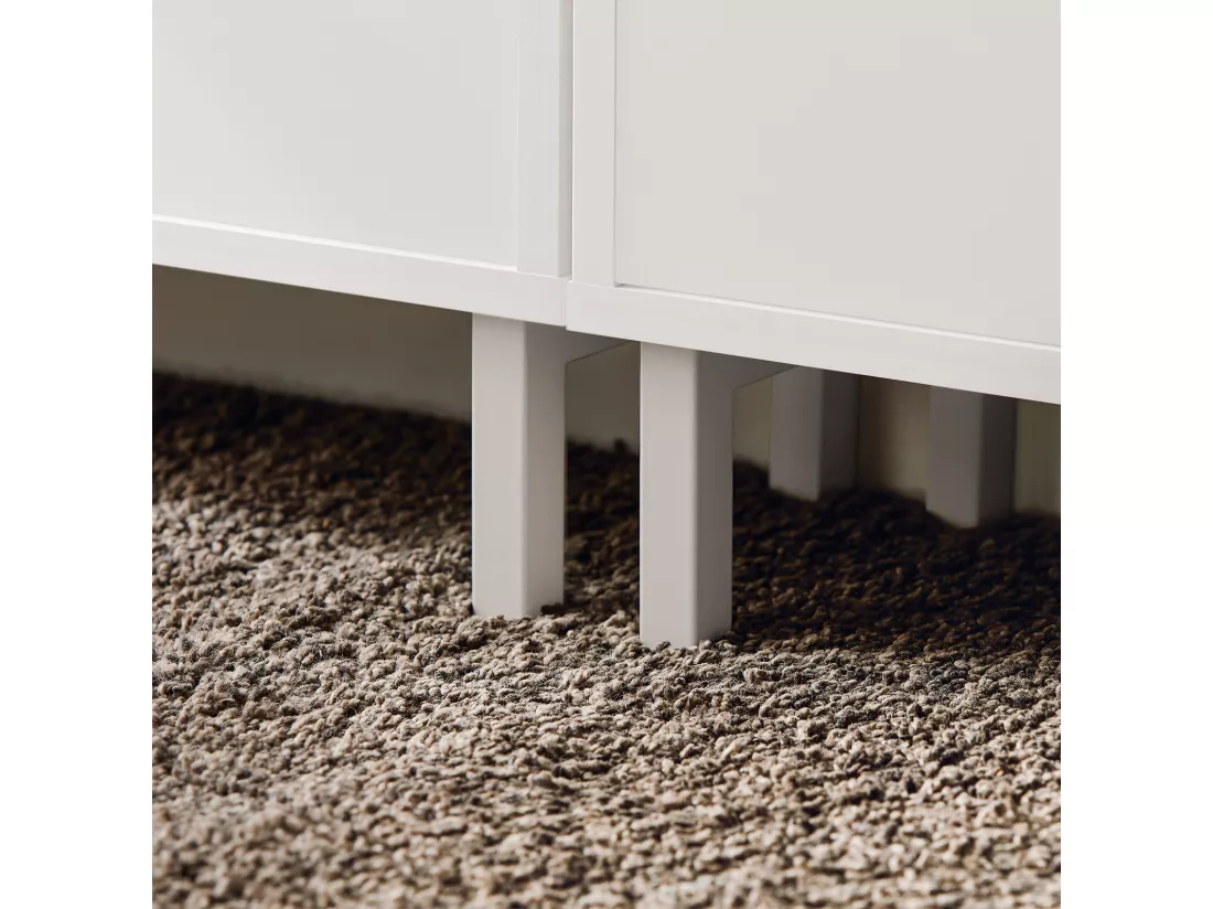 SoBuy Meuble à Chaussures Meuble de Rangement à Chaussures avec 2 Abattants Armoire à Chaussures Commode à Chaussures Meuble d'Entrée Rangement pour Chaussures – Blanc, 50x19x91 cm, FSR151-W