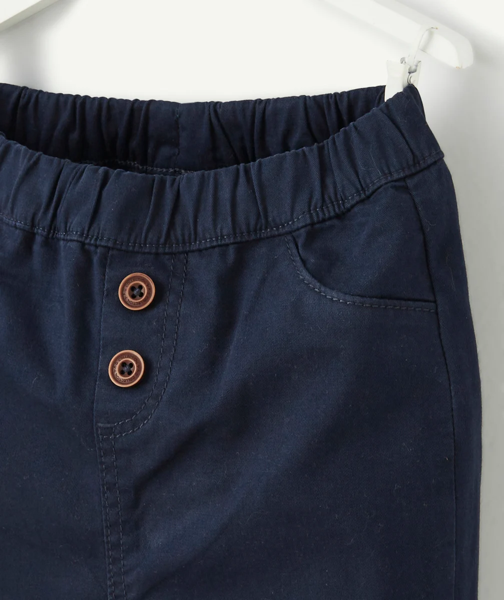 PANTALON SAROUEL BLEU MARINE AVEC BOUTONS BÉBÉ GARÇON