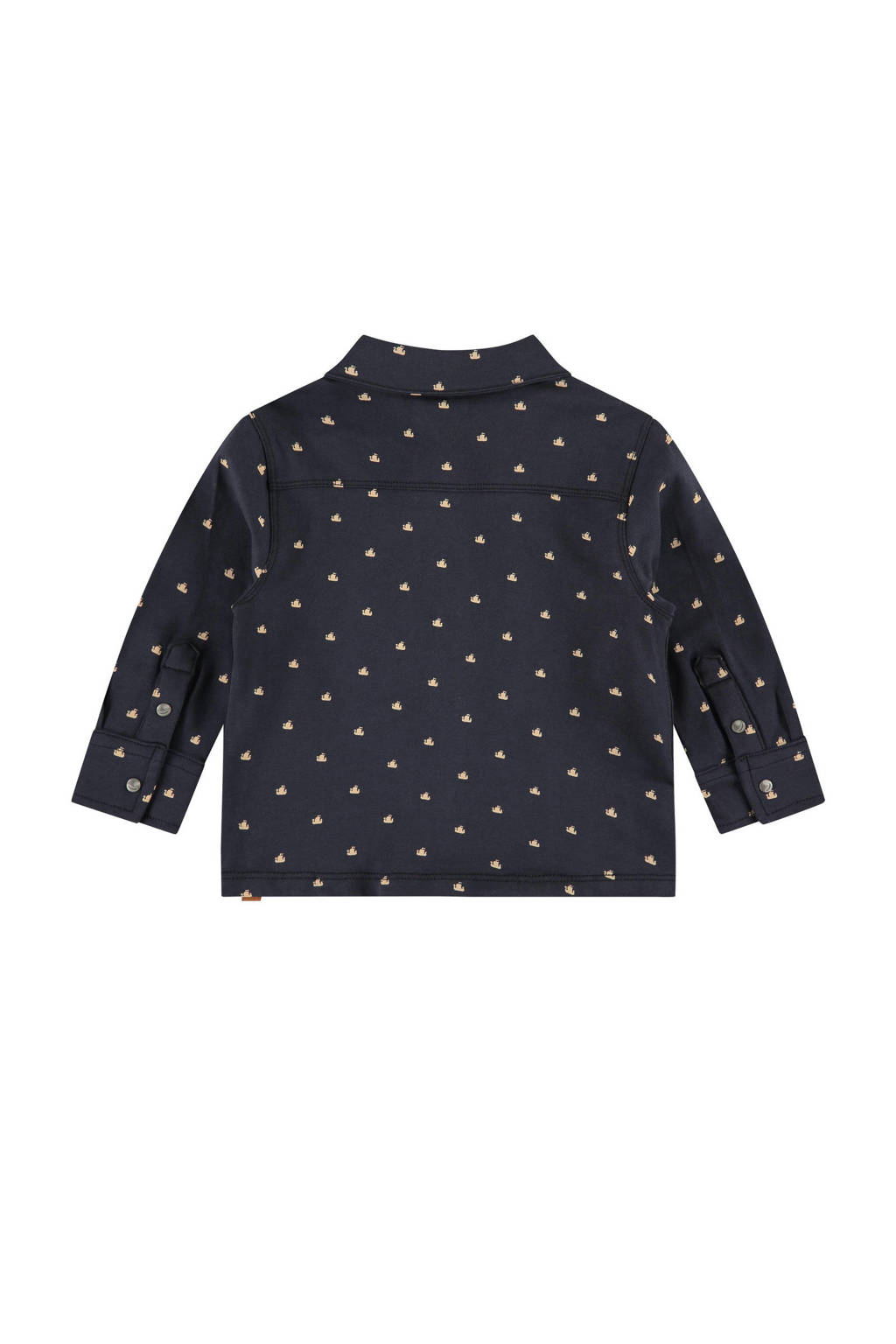 Babyface overhemd met stippen donkerblauw/wit
