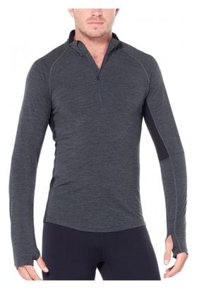 Maillot Manches Longues Icebreaker 200 Zone Half Zip Noir