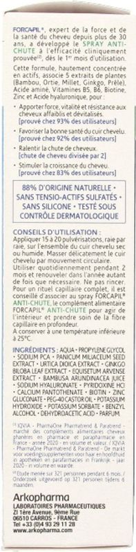 Arkopharma - Forcapil Tegen Haaruitval – Spray 2 Maanden