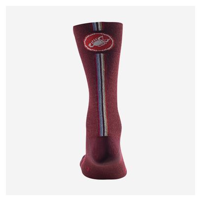Paire de Chaussettes Castelli Racing Stripe 18 Rouge
