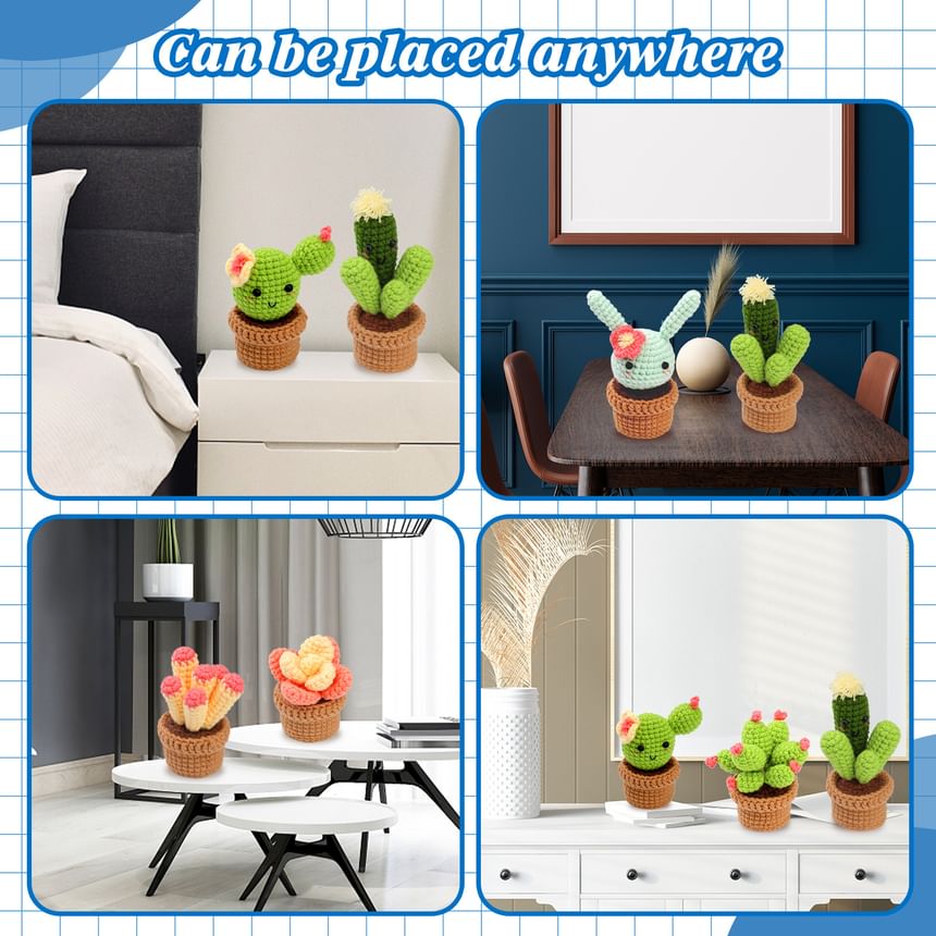 Kneavist - DIY haakpakket voor cactuspotornamenten (verschillende ontwerpen)