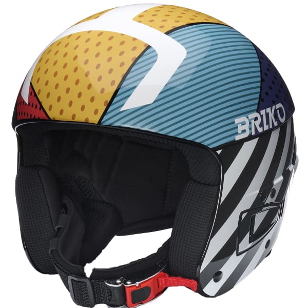 Casque de ski BRIKO VULCANO FIS 6.8 SHINY BLACK/WHITE/WEB ORANGE/SEAGULL BLUE