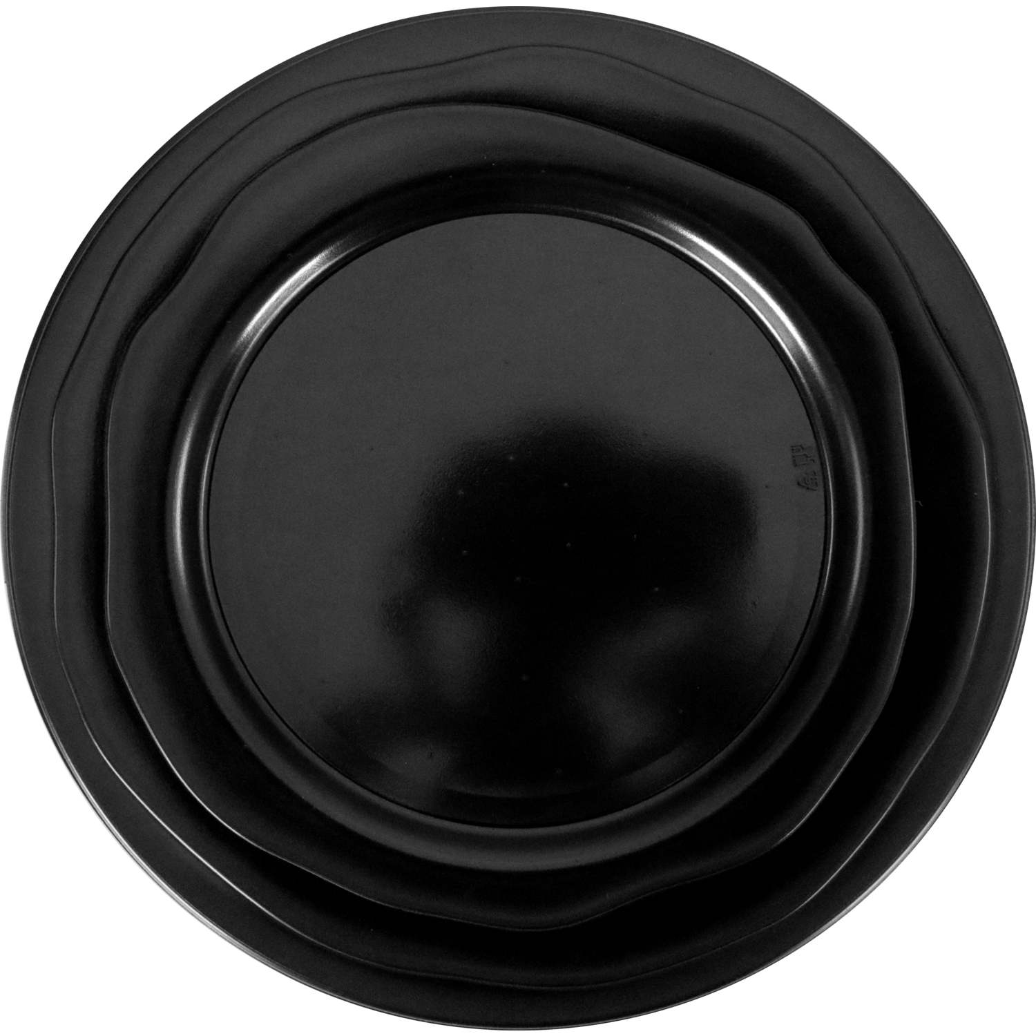 Depa Bord, Wave, reusable, rond, 1-vaks, pP, Ø24cm, zwart